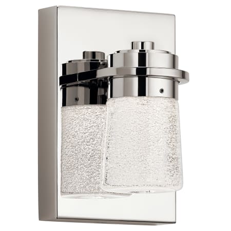 Kichler 7" Tall Integrated LED Bathroom Sconce Polished Nickel