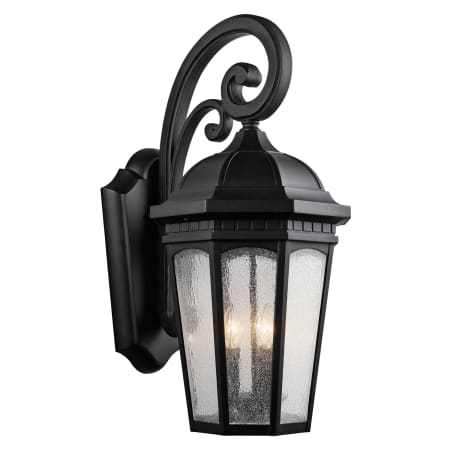 Kichler Courtyard Collection 3 Light 27" Outdoor Wall Light Textured Black