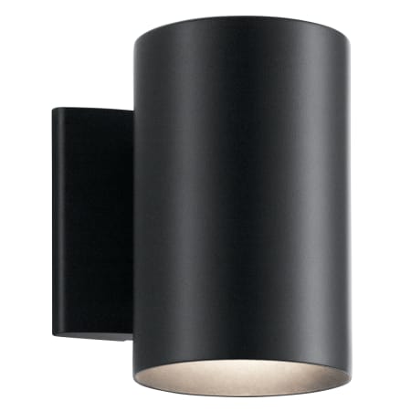 Kichler Cylinder Single Light 7" Tall Outdoor Wall Sconce Black