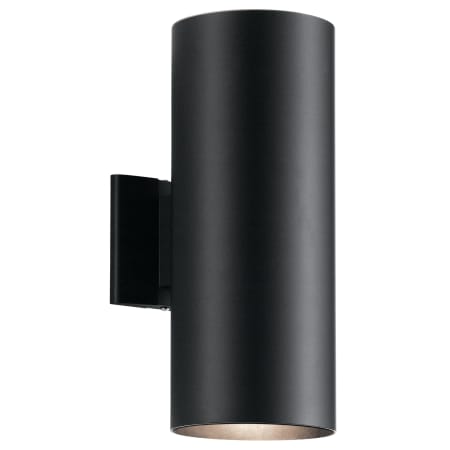 Kichler Cylinder 2 Light 15" Tall Outdoor Wall Sconce Black