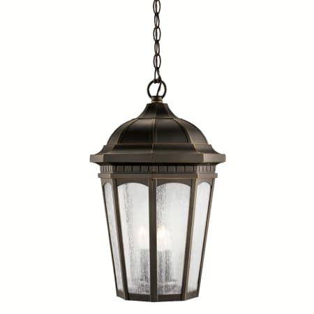 Kichler Courtyard 22" Tall 3 Light Outdoor Lantern Pendant Rubbed Bronze