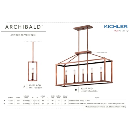 Kichler Archibald Collection