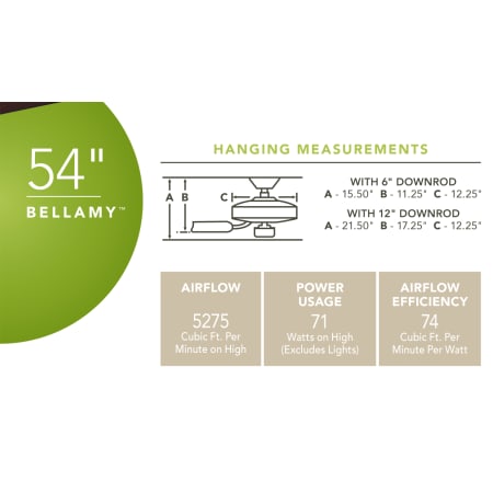 Kichler Bellamy fan specifications