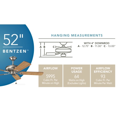 Kichler Bentzen Ceiling Fan Specs