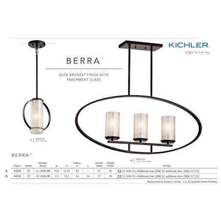 Kichler Berra Collection