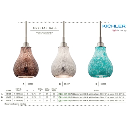 Kichler Crystal Ball Pendants