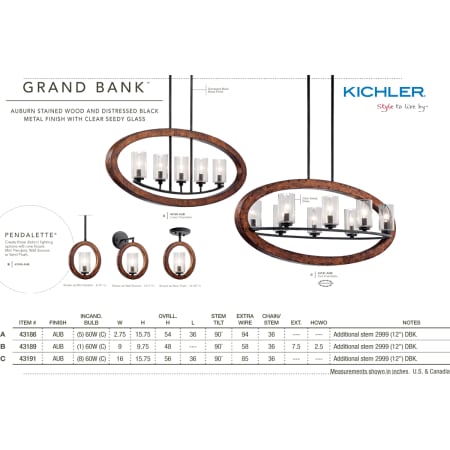 Kichler Grand Bank Collection