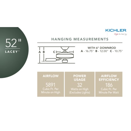 Kichler Lacey Ceiling Fan Specs