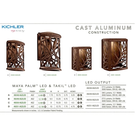 Kichler Maya Palm LED Lighting