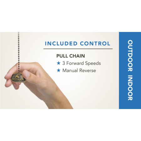Includes traditional pull chain control (optional remote sold separately)