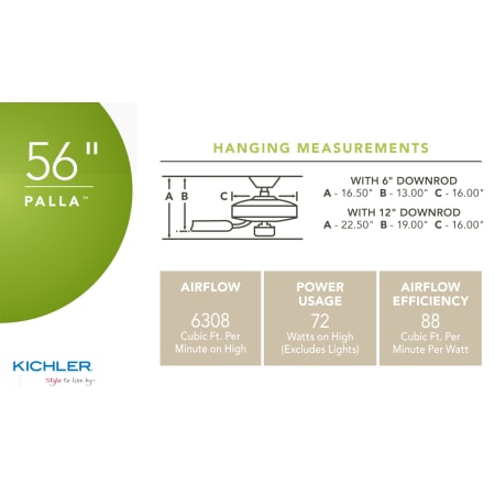 Kichler Palla Fan Specifications