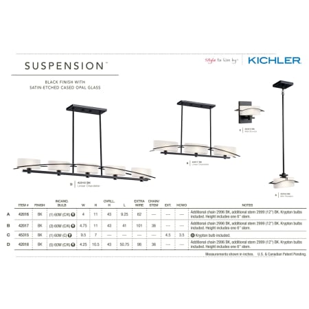 The Kichler Suspension Collection in Black