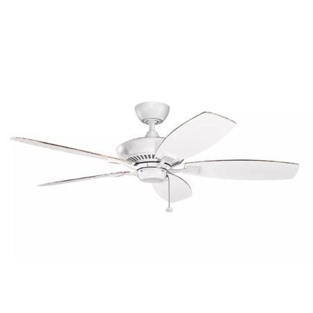 Kichler Canfield 52" 5 Blade Indoor Ceiling Fan with Blades, Downrod and Pull Chain Matte White