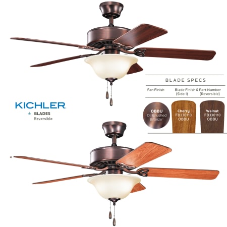 Oil Brushed Bronze / Umber Glass with Reversible Blades