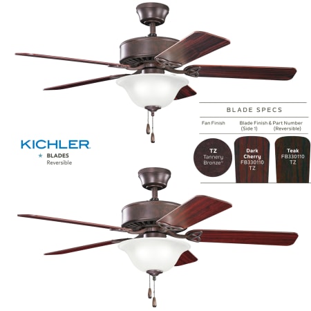 Tannery Bronze Finish with Reversible Blades