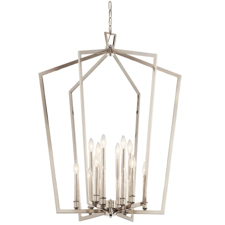 Kichler Abbotswell 12 Light 30" Wide Taper Candle Chandelier Polished Nickel