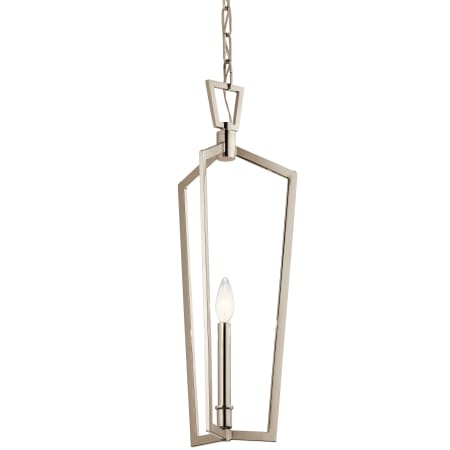 Kichler Abbotswell Single Light 10" Wide Taper Candle Mini Pendant Polished Nickel