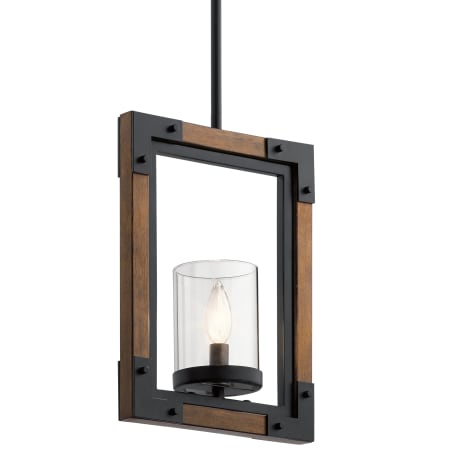Kichler Marimount Single Light 11" Wide Taper Candle Pendant Auburn Stained