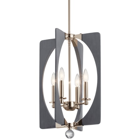 Kichler Alscar 4 Light 14" Wide Taper Candle Pendant Driftwood Grey