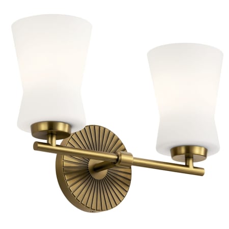 Kichler Brianne 2 Light 15" Vanity Light Brushed Natural Brass
