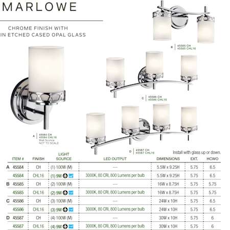 The Marlowe bath collection from Kichler