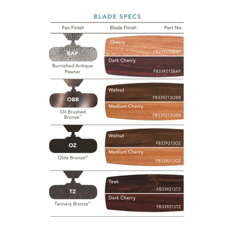 Kichler Monarch II Select Reversible Blade Specs