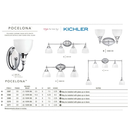 The Kichler Pocelona Collection from the Kichler Catalog.