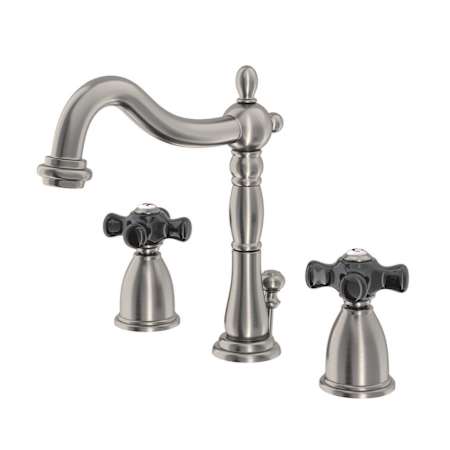 Kingston Brass Duchess 1.2 GPM Widespread Bathroom Faucet with Pop-Up Drain Assembly Brushed Nickel