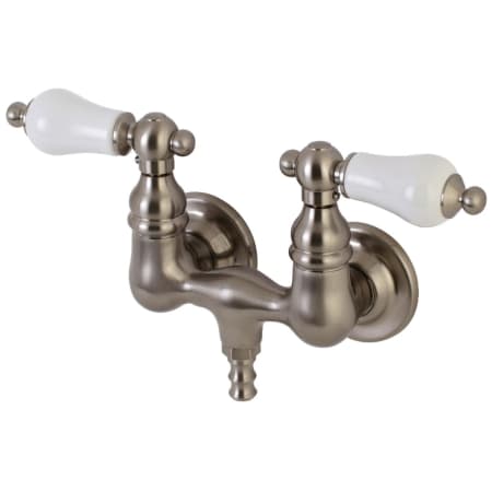 Kingston Brass Vintage Wall Mounted Clawfoot Tub Filler Brushed Nickel