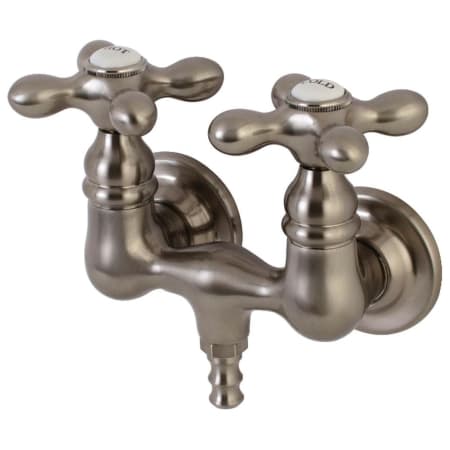 Kingston Brass Vintage Wall Mounted Clawfoot Tub Filler Brushed Nickel