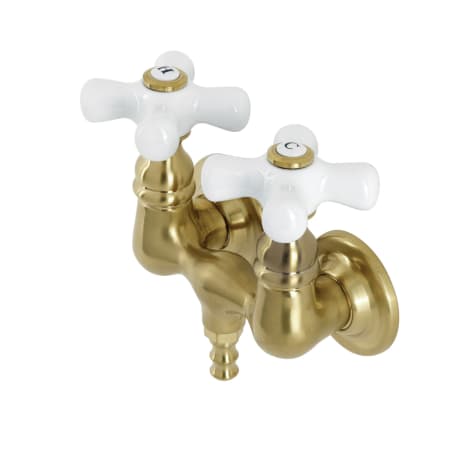 Kingston Brass Vintage Wall Mounted Tub Filler Brushed Brass