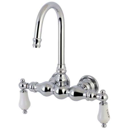 Kingston Brass Vintage Wall Mounted Clawfoot Tub Filler Polished Chrome