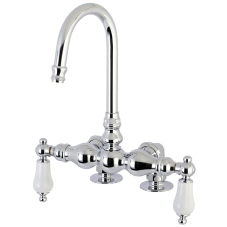 Kingston Brass Vintage Deck Mounted Clawfoot Tub Filler Polished Chrome