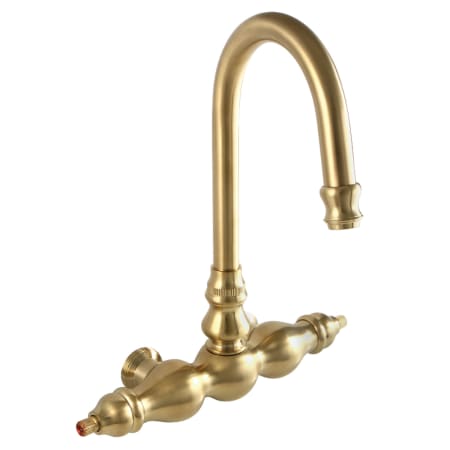 Kingston Brass Vintage Wall Mounted Tub Filler Brushed Brass