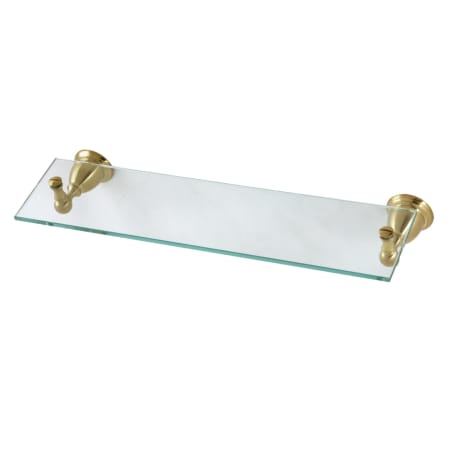 Kingston Brass Heritage 21" Brass and Glass Bathroom Shelf Brushed Brass