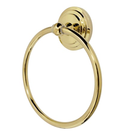Kingston Brass Milano 6-1/8" Wall Mounted Towel Ring Polished Brass