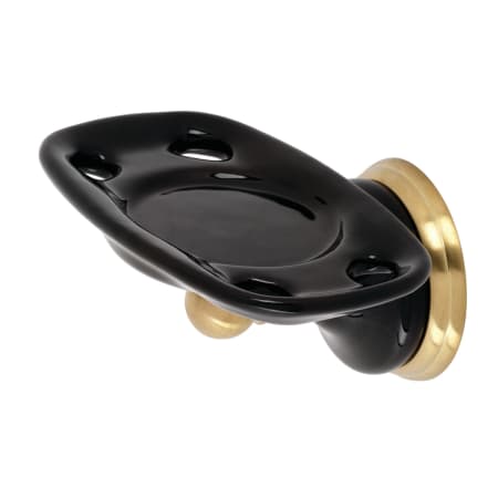 Kingston Brass Water Onyx Toothbrush and Tumbler Holder Brushed Brass