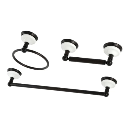 Kingston Brass Victorian 3 Piece Bathroom Package with 18" Towel Bar, Towel Ring, Toilet Paper Holder Oil Rubbed Bronze