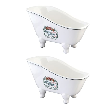 Kingston Brass 8-1/16-Inch Miniature Ceramic Slipper Bathtub (2-Pieces) White