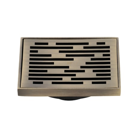 Kingston Brass Watercourse 4" Wide Transit Square Shower Drain Antique Brass