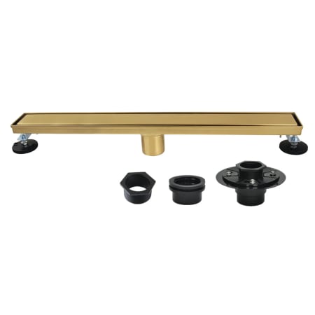 Kingston Brass Watercourse 24" Rectangular Shower Drain Brushed Brass