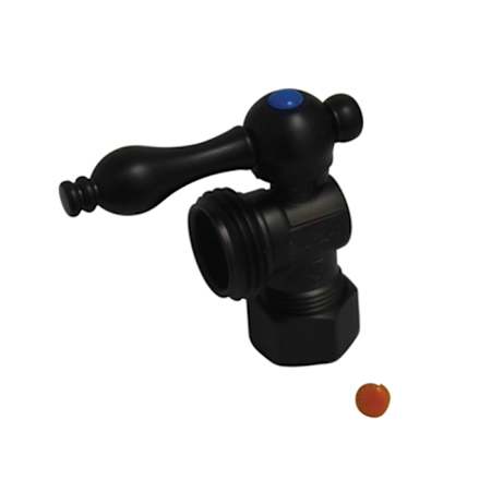 Kingston Brass Vintage Angle Stop with 1/2 Inch Copper (5/8 Inch OD) Comp, 3/4 Inch Hose Connections and Metal Lever Oil Rubbed Bronze
