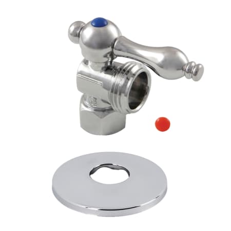 Kingston Brass 2" High Quarter Turn Angle Stop Valve with Flange Polished Chrome