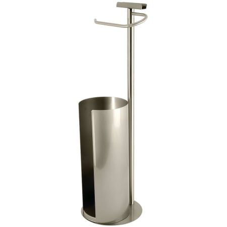 Kingston Brass Continental Free Standing Euro Toilet Paper Holder with Roll Storage and Phone Stand Brushed Nickel