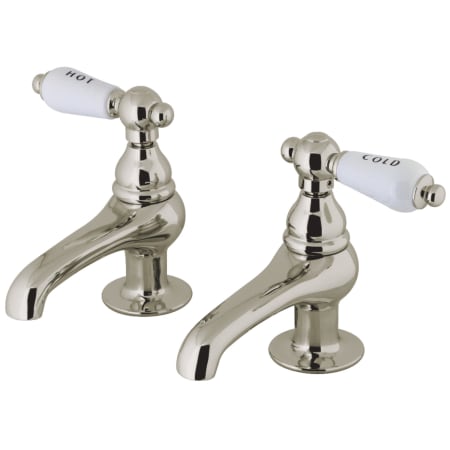 Kingston Brass Vintage 1.2 GPM Basin Tap Faucet with Lever Handles Brushed Nickel