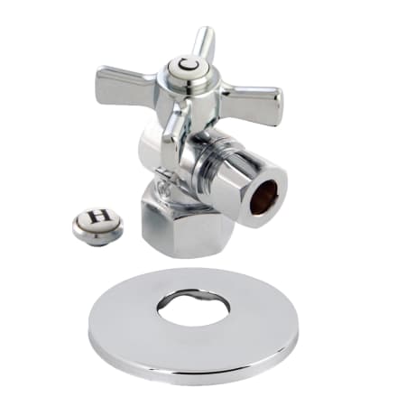 Kingston Brass 1-7/8" High Quarter Turn Angle Stop Valve with Flange Polished Chrome