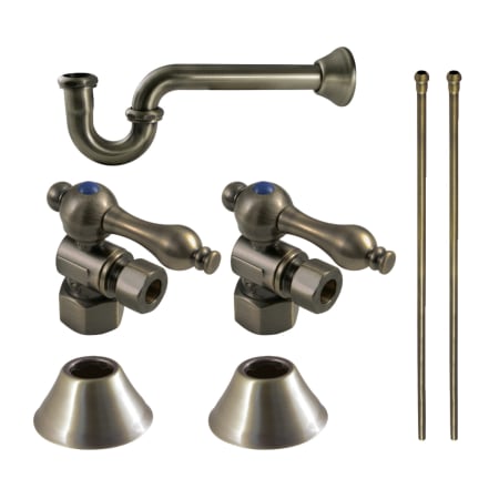 Kingston Brass Trimscape Sink Accessories and Parts Traditional Plumbing Sink Trim Kit with P-Trap Antique Brass