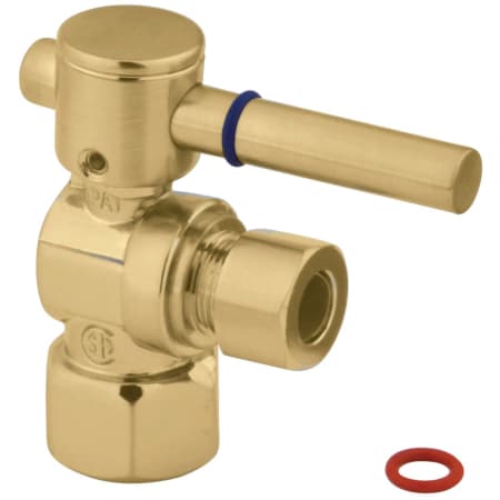 Kingston Brass Fauceture Quarter Turn Valves (1/2" FIP X 3/8" O.D. Compression) Brushed Brass