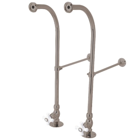 Kingston Brass Rigid Freestand Supplies with Stops Brushed Nickel