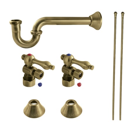 Kingston Brass Trimscape 7 Piece Sink Trim Kit with P-Trap Antique Brass